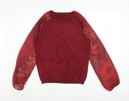 Womens UK Size 12 NEXT Red Pullover Jumper