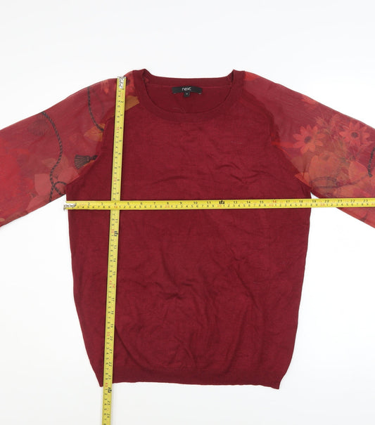 Womens UK Size 12 NEXT Red Pullover Jumper