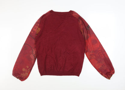 Womens UK Size 12 NEXT Red Pullover Jumper