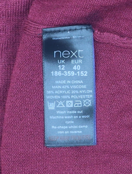 Womens UK Size 12 NEXT Red Pullover Jumper