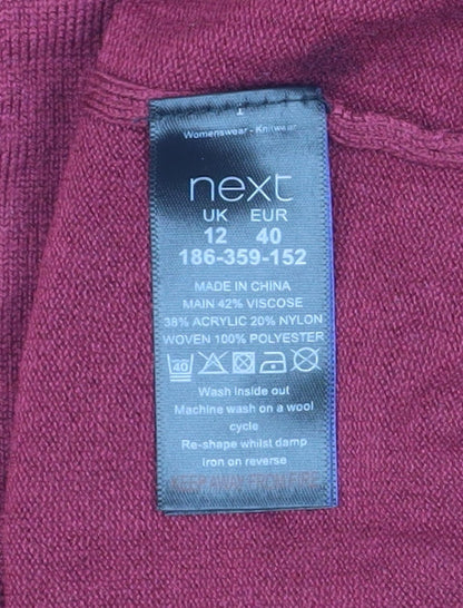 Womens UK Size 12 NEXT Red Pullover Jumper