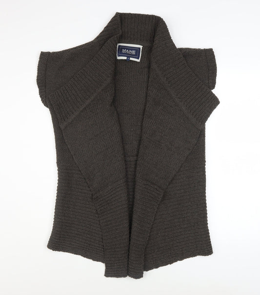 Womens UK Size 14 Maine New England Brown Cardigan Jumper