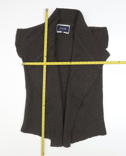 Womens UK Size 14 Maine New England Brown Cardigan Jumper