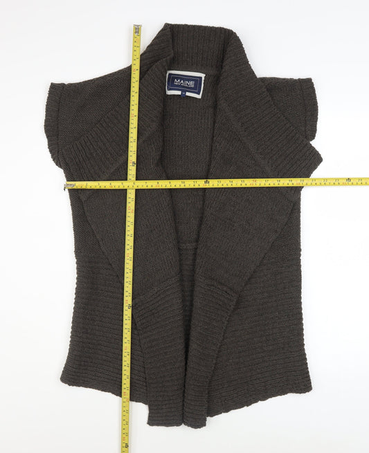Womens UK Size 14 Maine New England Brown Cardigan Jumper