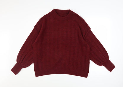 Womens UK Size L Peacocks Red Pullover Jumper