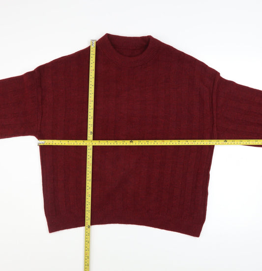 Womens UK Size L Peacocks Red Pullover Jumper
