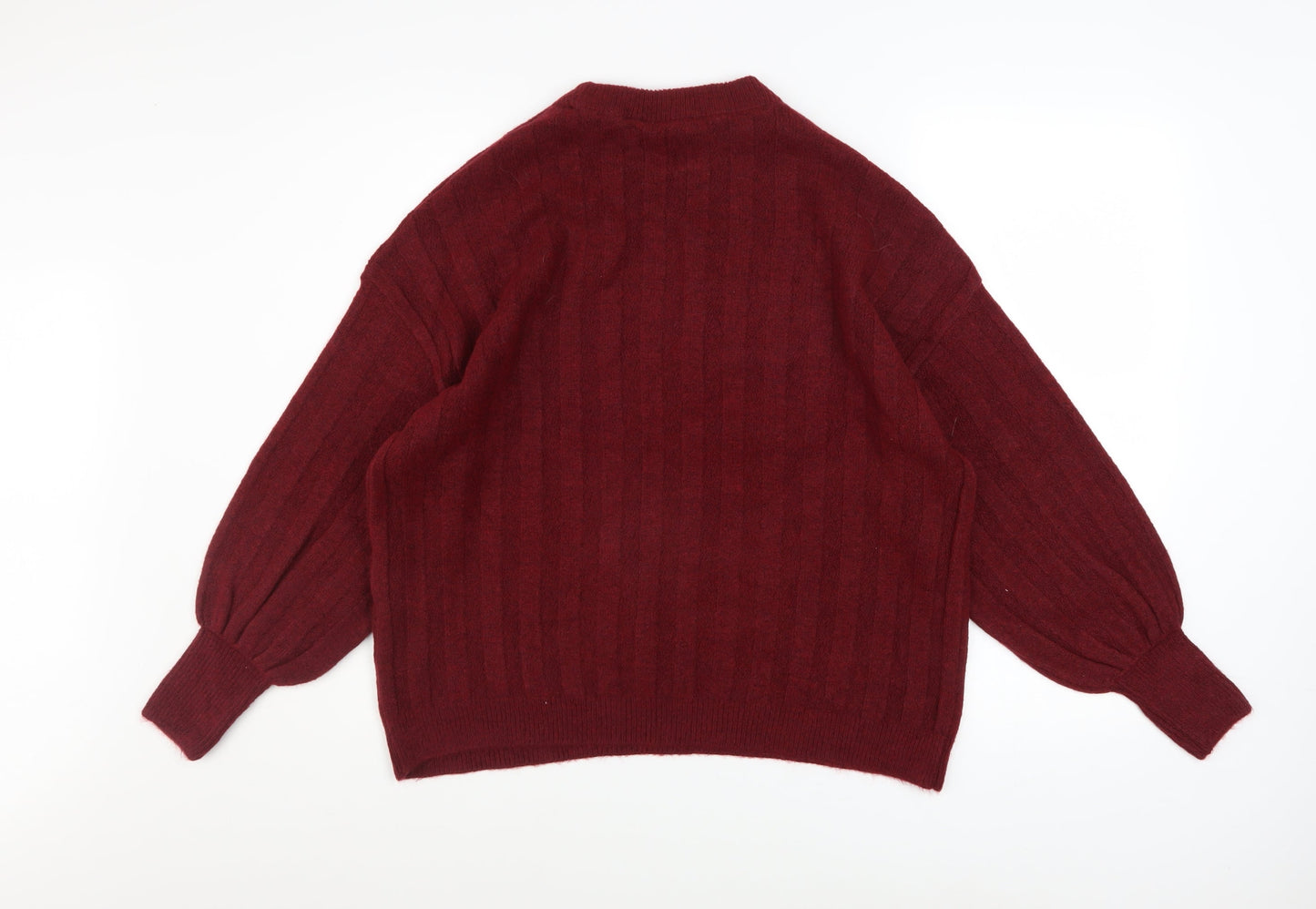 Womens UK Size L Peacocks Red Pullover Jumper