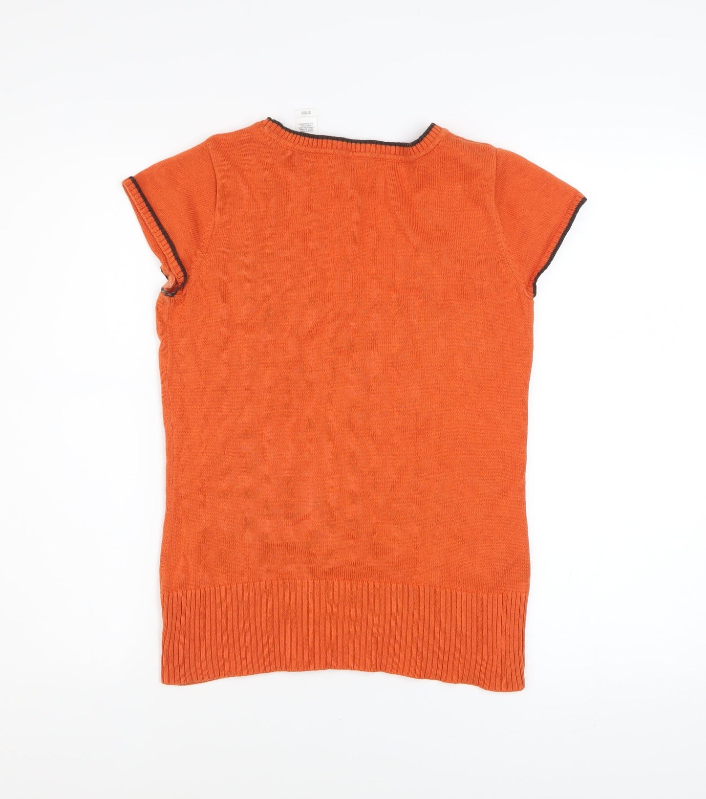 Womens UK Size S liz&co. Orange Basic T-Shirt