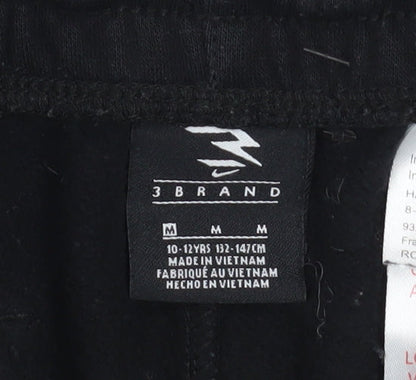 Nike 3 Brand Boys Black Jogger Sweatpants 10-12 Years Cotton Blend