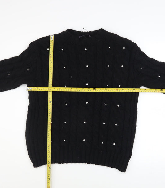 Womens UK Size M Marks and Spencer Black Pullover Jumper