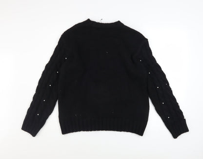 Womens UK Size M Marks and Spencer Black Pullover Jumper