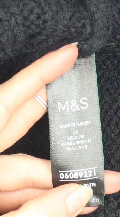 Womens UK Size M Marks and Spencer Black Pullover Jumper