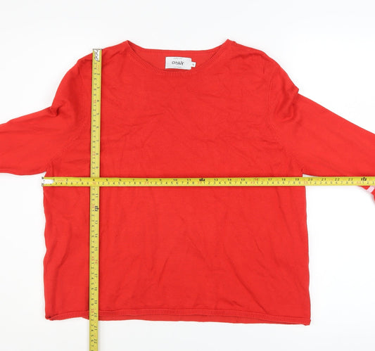Womens UK Size M Only Red Pullover Jumper