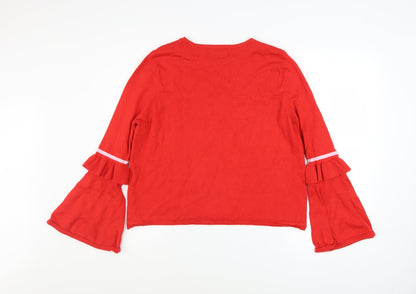 Womens UK Size M Only Red Pullover Jumper