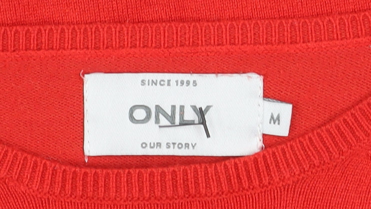 Womens UK Size M Only Red Pullover Jumper