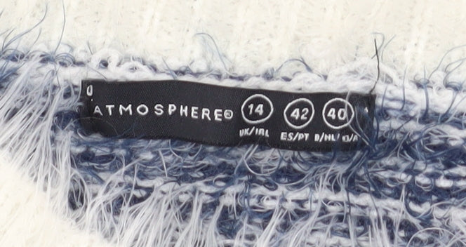 Womens UK Size 14 Atmosphere Blue Pullover Jumper