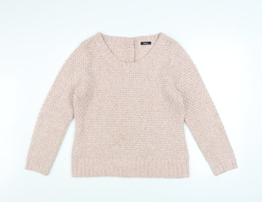 Womens UK Size M M&Co Pink Pullover Jumper