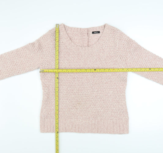 Womens UK Size M M&Co Pink Pullover Jumper