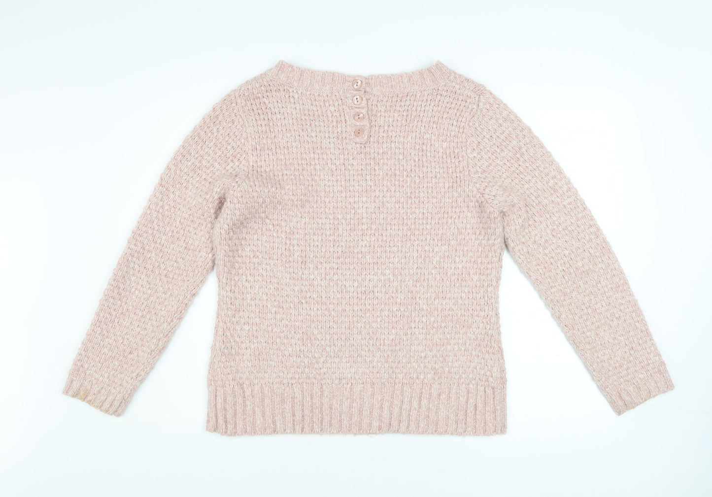 Womens UK Size M M&Co Pink Pullover Jumper