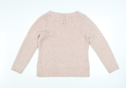 Womens UK Size M M&Co Pink Pullover Jumper