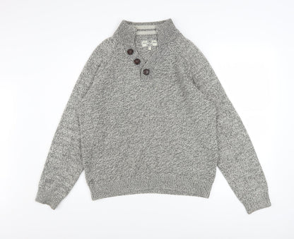 Mens UK Size M NEXT Grey Henley Jumper