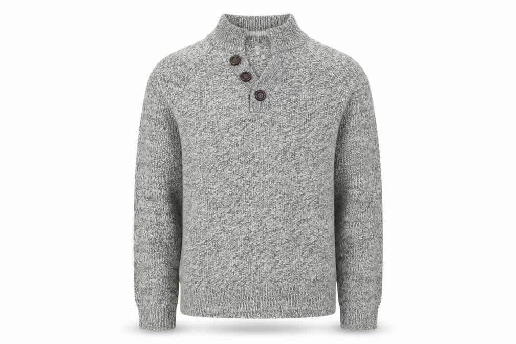 Mens UK Size M NEXT Grey Henley Jumper
