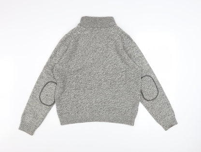 Mens UK Size M NEXT Grey Henley Jumper