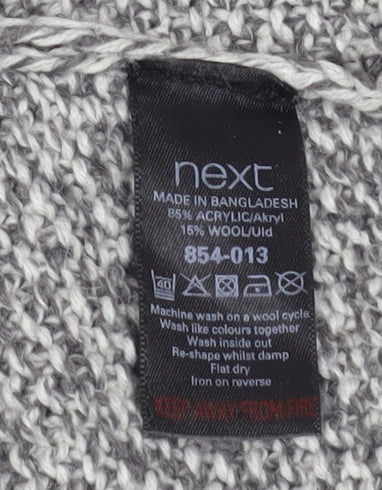Mens UK Size M NEXT Grey Henley Jumper