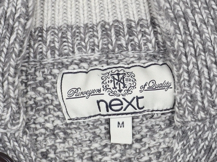 Mens UK Size M NEXT Grey Henley Jumper
