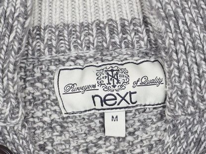 Mens UK Size M NEXT Grey Henley Jumper