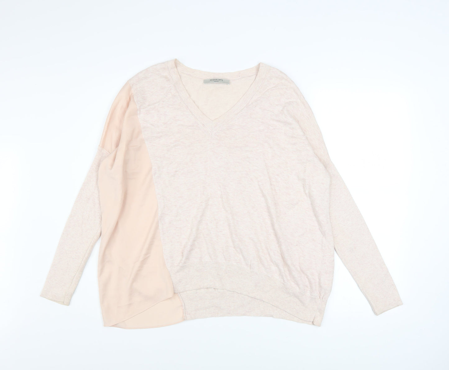 Womens UK Size S AllSaints Beige Pullover Jumper