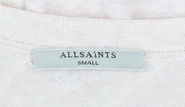 Womens UK Size S AllSaints Beige Pullover Jumper