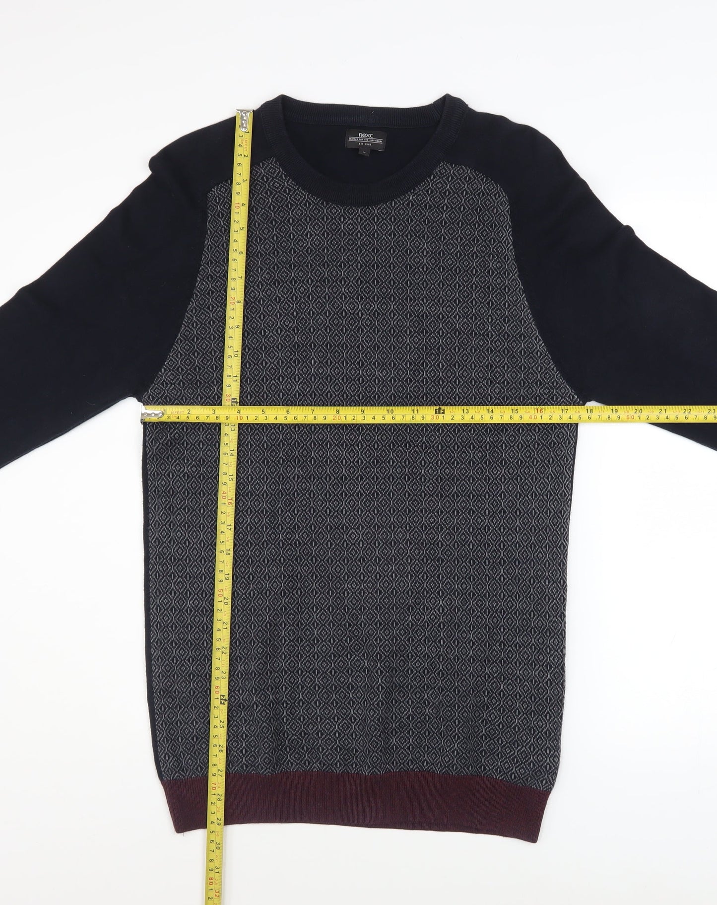 Mens UK Size M NEXT Blue Pullover Jumper