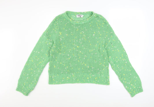 Womens UK Size S Only Green Pullover Jumper