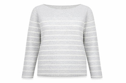 Gap Women’s Grey Striped Cotton Knit Pullover Jumper Size M