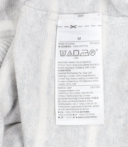 Gap Women’s Grey Striped Cotton Knit Pullover Jumper Size M