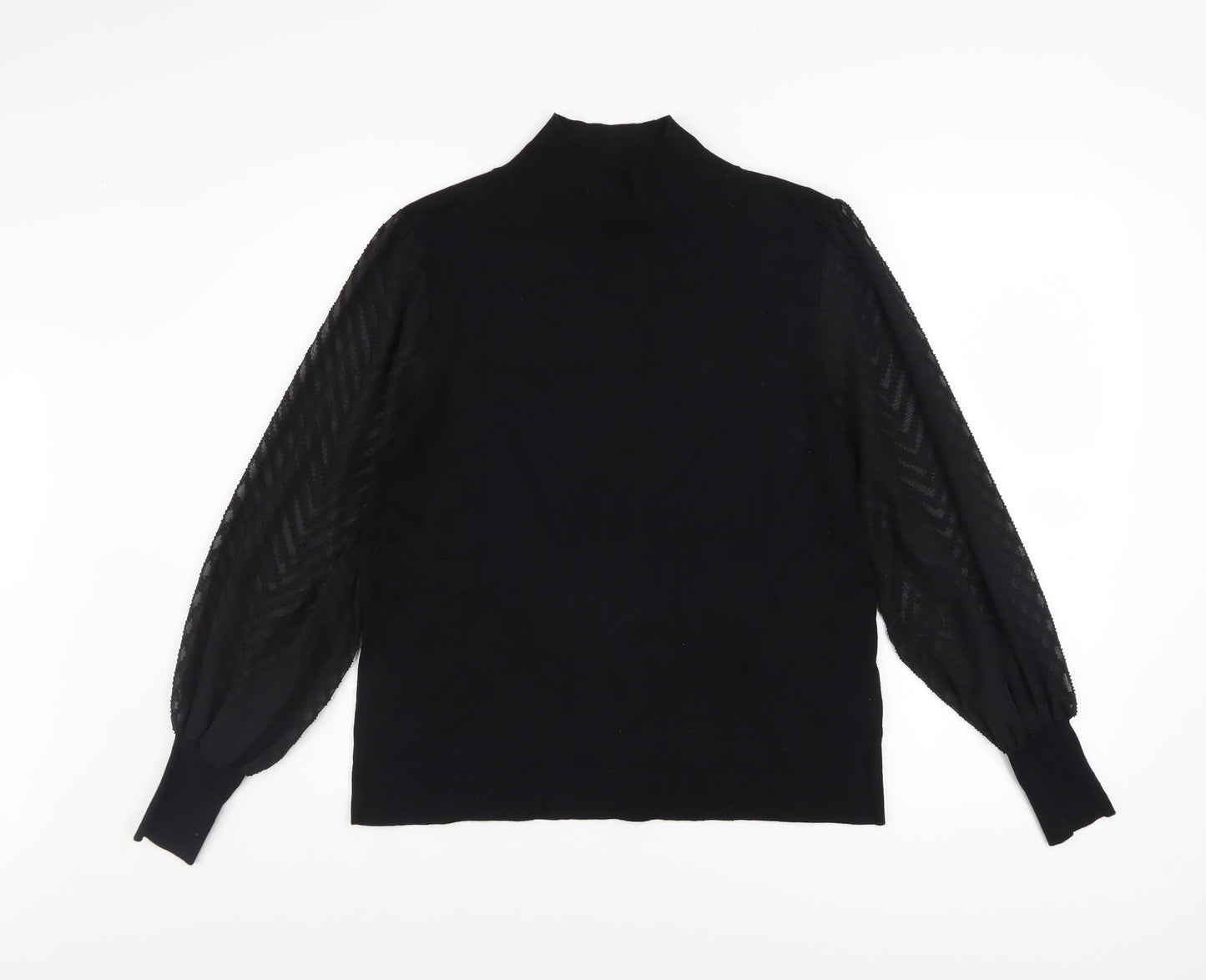 Womens UK Size 14 M&Co Black Pullover Jumper