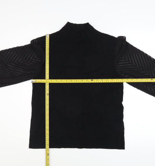 Womens UK Size 14 M&Co Black Pullover Jumper