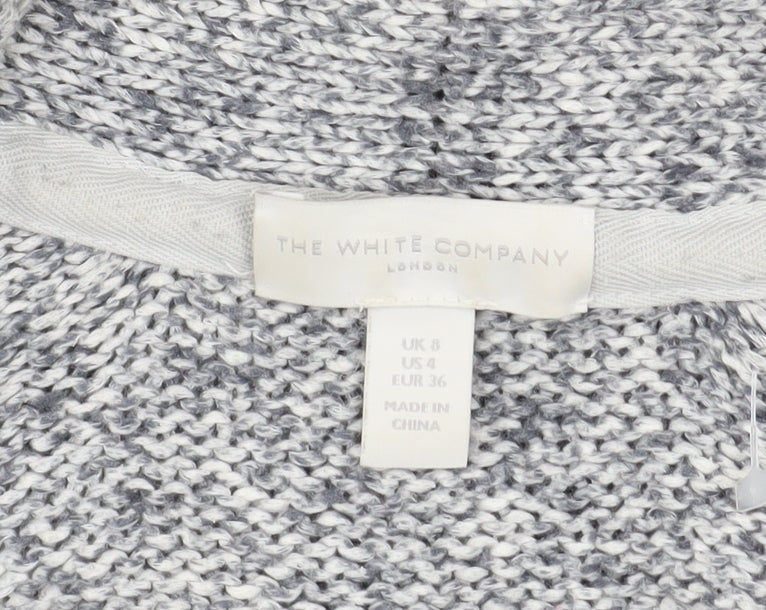 Womens UK Size 8 The White Company Grey Cardigan Jumper