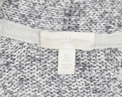 Womens UK Size 8 The White Company Grey Cardigan Jumper