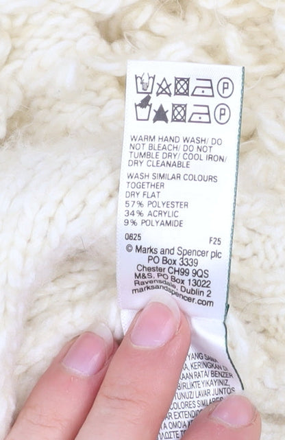 Womens UK Size M Marks and Spencer Ivory Pullover Jumper