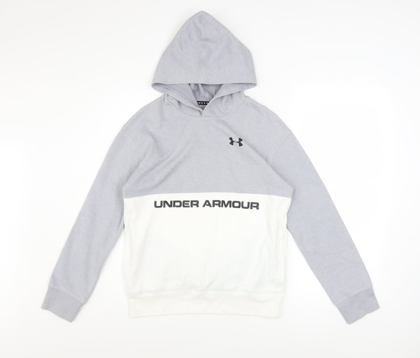 Boys UK Size 158 Under armour Grey Pullover Hoodie