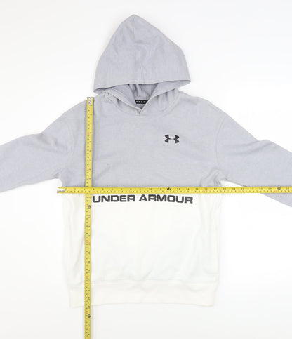 Boys UK Size 158 Under armour Grey Pullover Hoodie