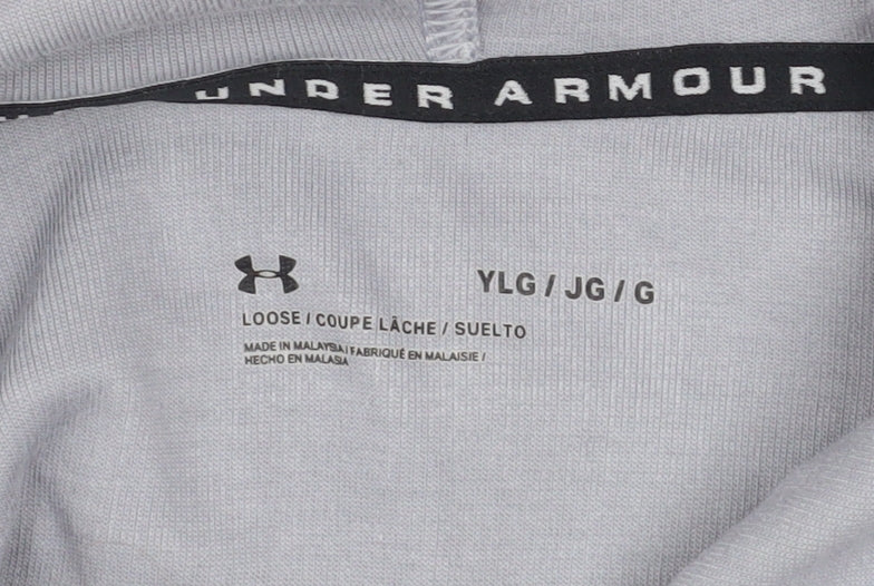 Boys UK Size 158 Under armour Grey Pullover Hoodie