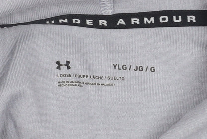 Boys UK Size 158 Under armour Grey Pullover Hoodie