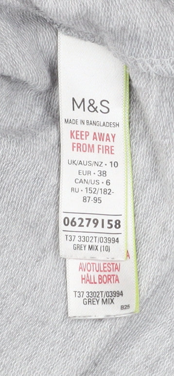 Womens UK Size 10 Marks and Spencer Grey Pullover Sweatshirt
