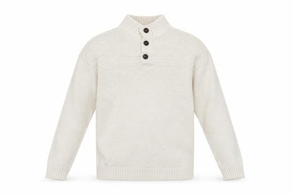 Mens UK Size L Chaps Ivory Henley Jumper