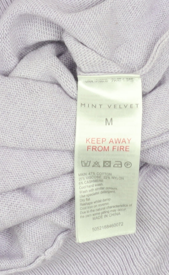 Womens UK Size M Mint Velvet Purple Pullover Jumper