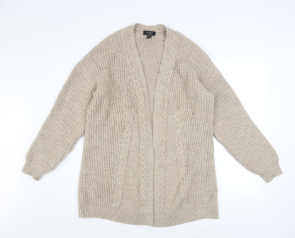 Womens UK Size 12 Lipsy Beige Cardigan Jumper
