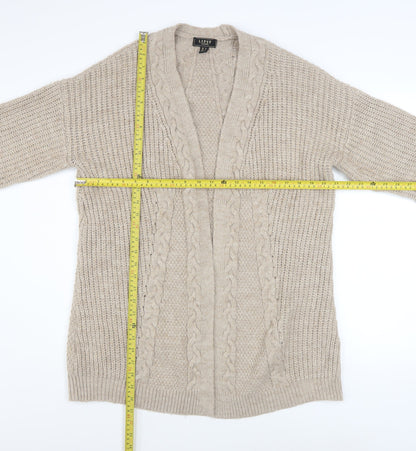 Womens UK Size 12 Lipsy Beige Cardigan Jumper
